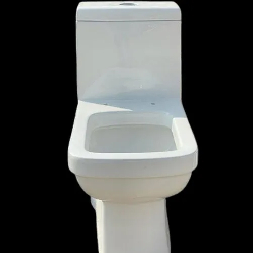 व्हाइट स्क्वायर वन पीस टॉयलेट सीट