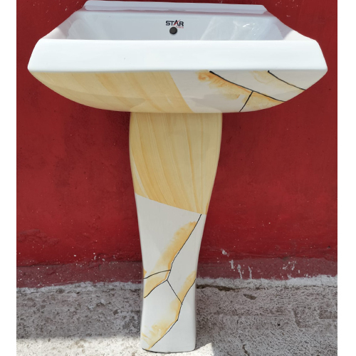 Any Color Printed Alpha Marbles Wash Basin Set
