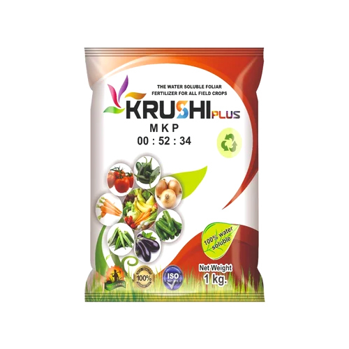 MKP 00-52-34 Water Soluble Foliar Fertilizer - 1kg White Powder, Controlled Release for Enhanced Plant Growth and Increased Crop Yield