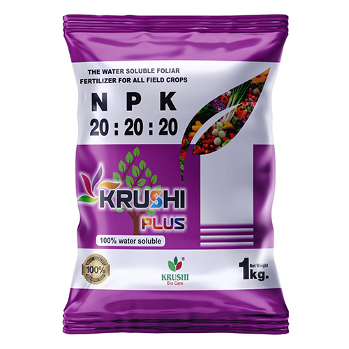 1Kg Npk 20-20-20 Water Soluble Foliar Fertilizer - Application: Agriculture