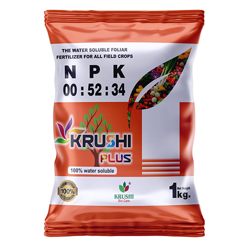 1Kg Npk 00-52-34 Water Soluble Foliar Fertilizer - Application: Agriculture