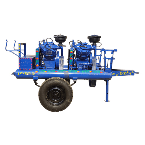 Tractor Mounted Air Compressor - Stainless Steel, Standard Size, Blue | Electric 220V Mute Motor, Lubricated for Longevity, Perfect for Industrial Use