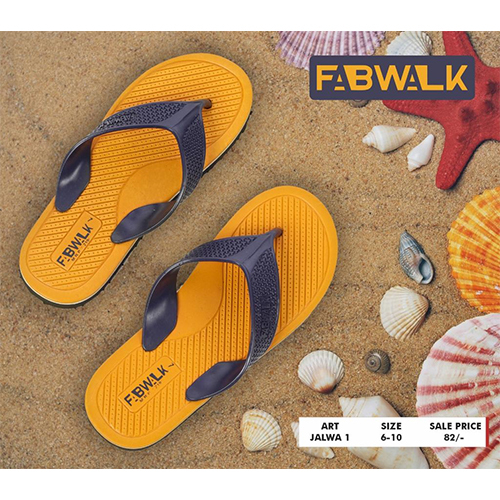 Mens Slipper - EVA Upper, Rubber Outsole | Orange Color, Flip Flop Style, Ideal for Men, 1-Year Warranty