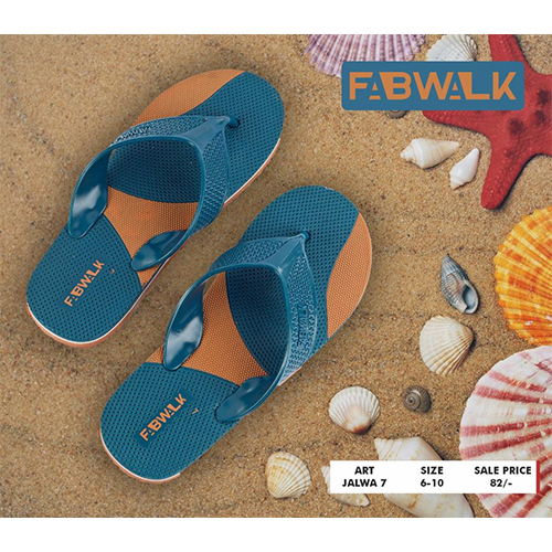 Hawai Chappal - EVA Upper, Rubber Material, Sizes 6-10 | Blue Flip Flops for Men, 1 Year Warranty, All-Season Use