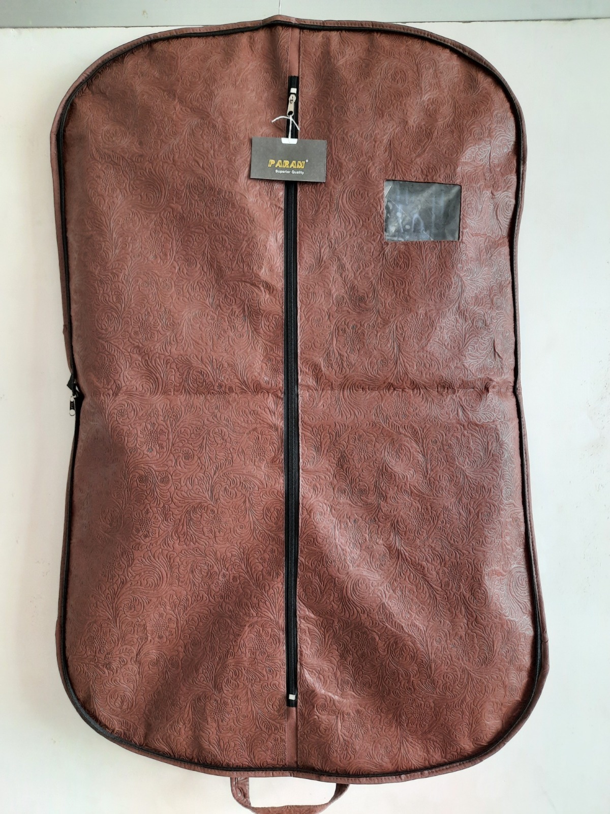 Emboss Coat Cover Brown - Capacity: Single Full-length Coat/garment