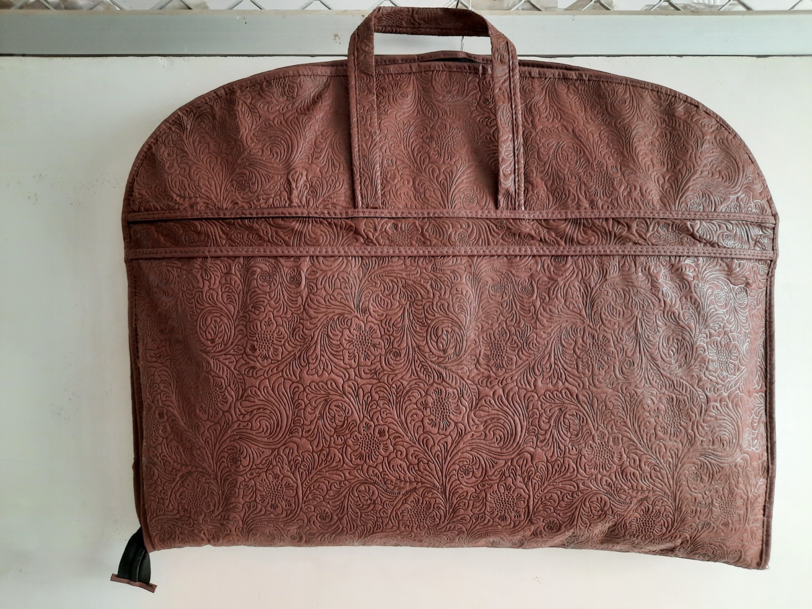 Emboss Coat Cover Brown - Capacity: Single Full-length Coat/garment