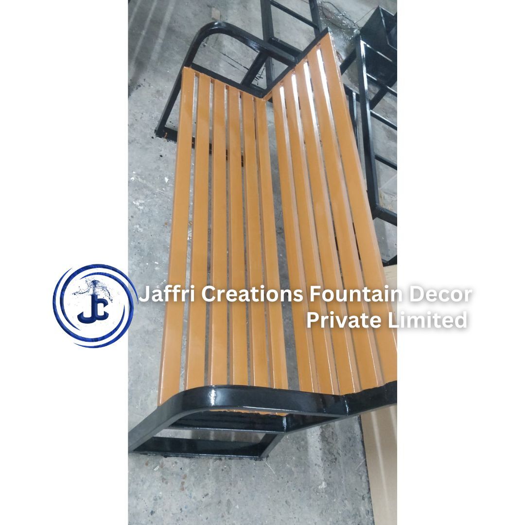 Garden Bench - Wooden And Metal, Traditional Style In Brown Color | Ideal For Outdoor Gardens, Parks, And Public Spaces, 1-year Warranty