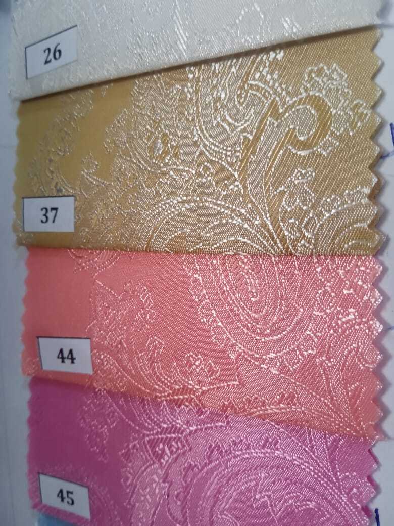 Jacquard Fabric - Polyester Blend, 54 Inches Wide, Dark Gray | Weave Type: Jacquard, Patterns: Paisley, Floral, Geometric, Usage: Apparel, Upholstery, Home Decor