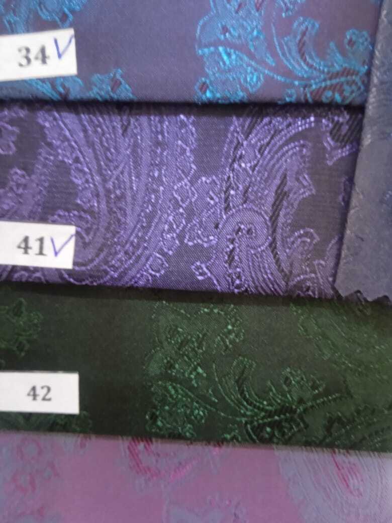 Jacquard Fabric - Polyester Blend, 54 Inches Wide, Dark Gray | Weave Type: Jacquard, Patterns: Paisley, Floral, Geometric, Usage: Apparel, Upholstery, Home Decor