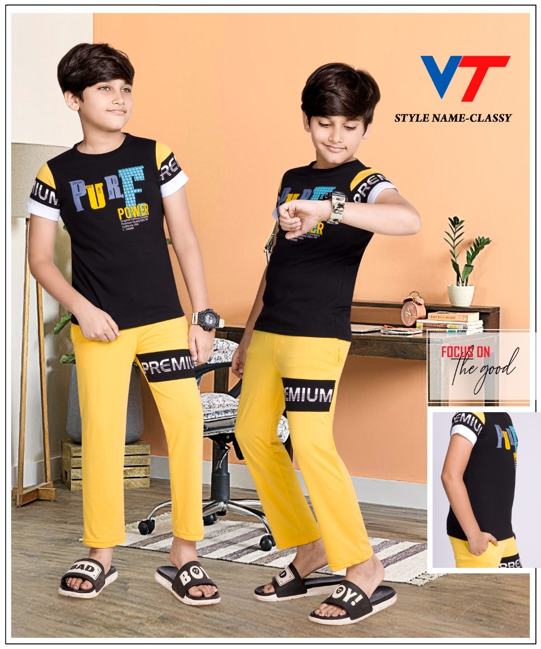 Multicolor Kids Printed T Shirt And Paint