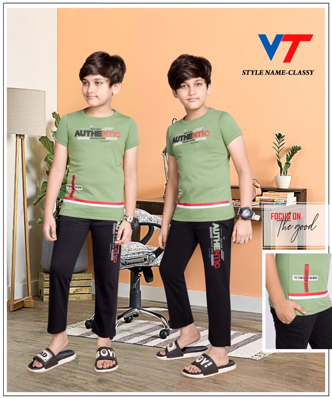 Multicolor Kids Printed T Shirt And Paint