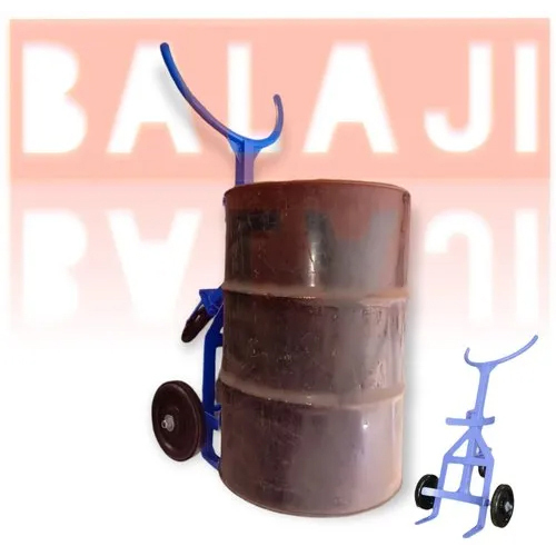 Three Wheel Drum Lifter Trolley - Mild Steel, Max Load 400 Kg, Blue Color, Manual Operation, Nylon Tyres, Rust Proof, Color Coated Surface