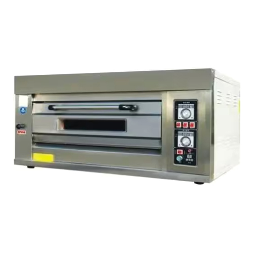 Stainless Steel 2 Tray Single Deck Oven - Different Sizes Available | Manual Installation, Ideal for Industrial Hotel Applications