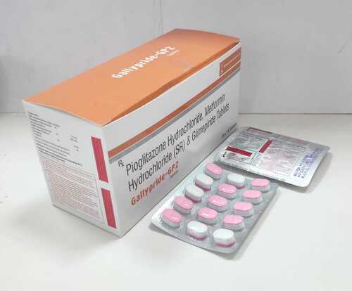 ग्लाइमपीराइड पियोग्लिटाज़ोन हाइड्रोक्लोराइड और मेटफोर्मिन हाइड्रोक्लोराइड (एसआर) टैबलेट्स