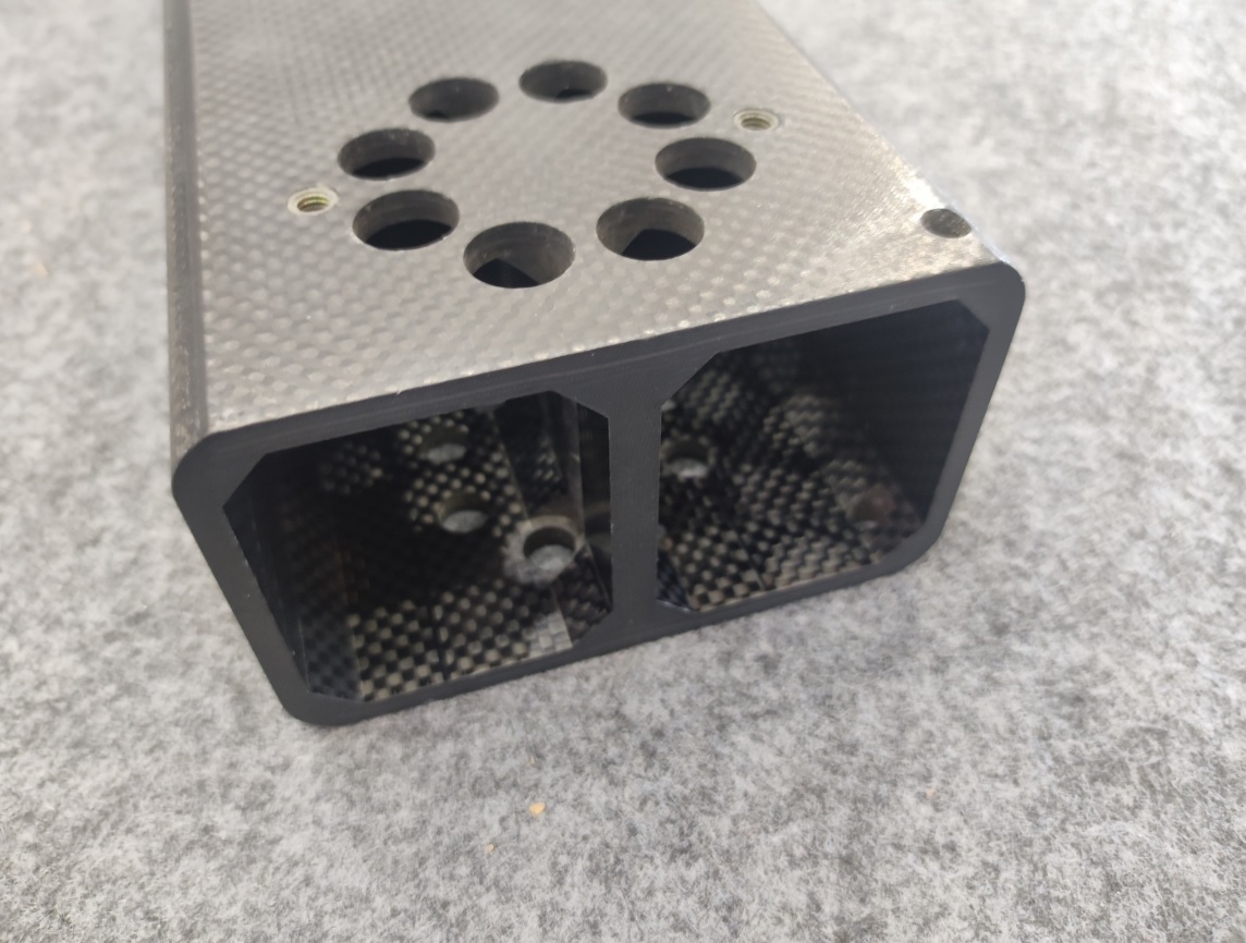 Cnc Cutting High Stiff Light Weight Square Carbon Fiber Tube For Robot Arm - Color: Black