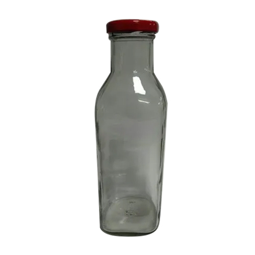 White 500Ml Square Glass Bottle