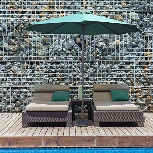 Premium Double Center Pole Umbrella With Designer Base