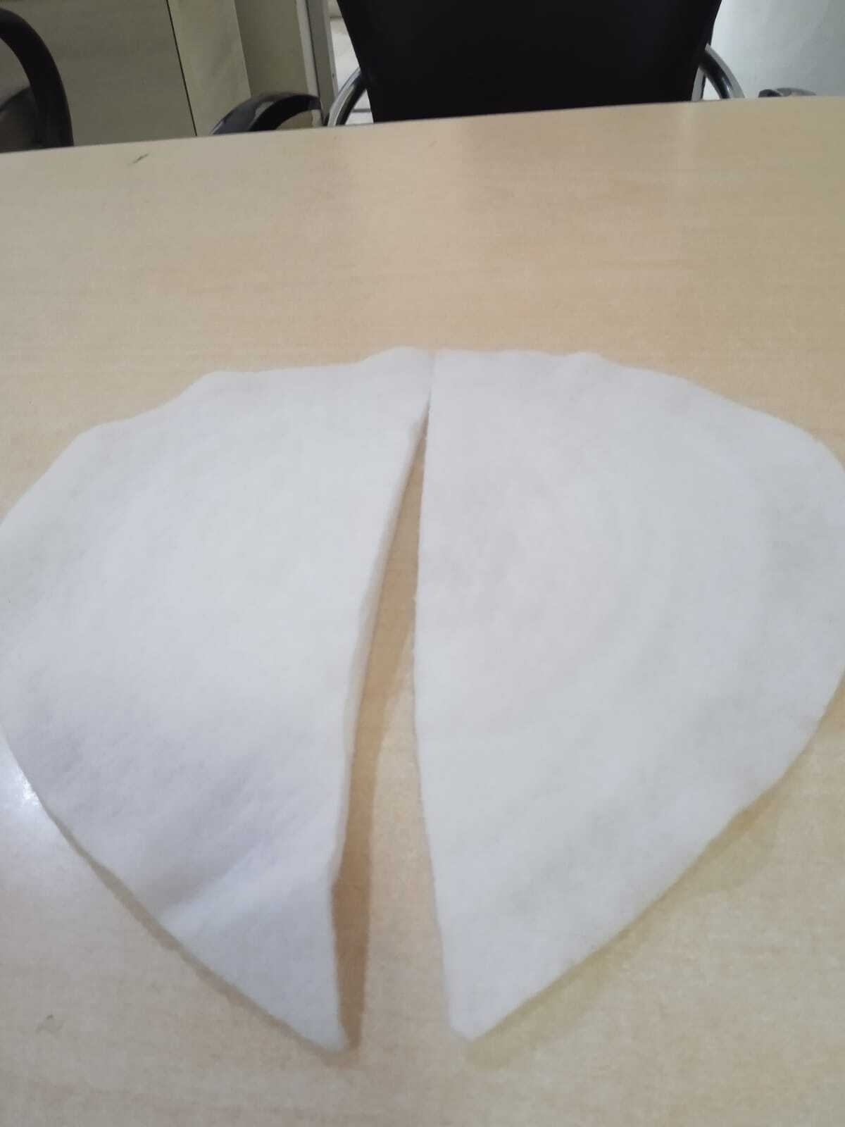 Shoulder Pads - Nonwoven Material, Size 8x8 To 12x12 Cm, Color White, Thickness 4-6 Mm | High Viscosity, Strong Shoulder Support, Plain Pattern