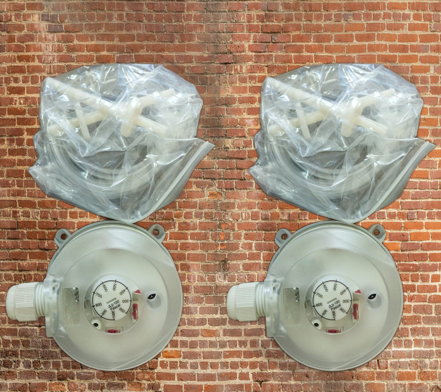 Gemtech Differential Pressure Switch 930 Adjustable From 20 To 5000 Pascal - Color: Gray