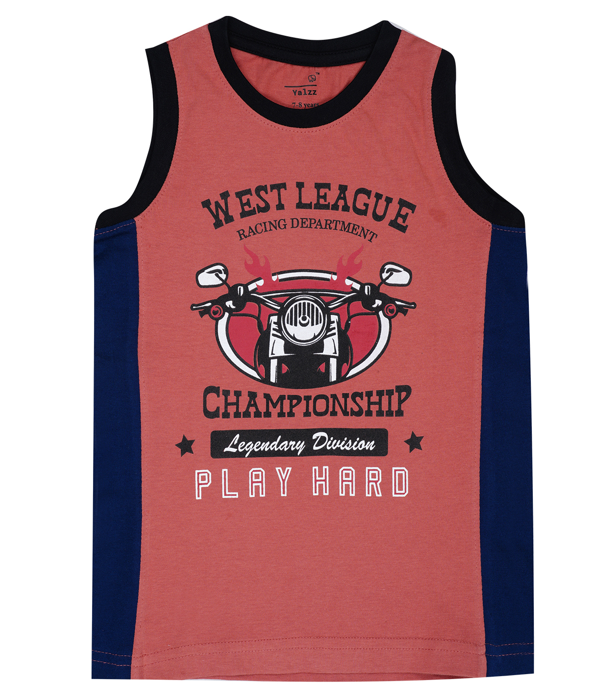 Kids Sleeveless T-shirt - Cotton Blend, Small Size, Blue Color - Warranty Included For Boys