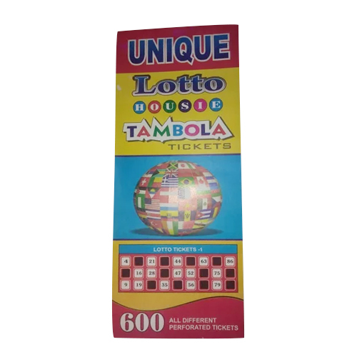 Unique Lotto Housie Tambola Games - Plastic Material, Indoor Game for 4 Players, Multicolored, 600 Tickets for Family Fun & Engagement