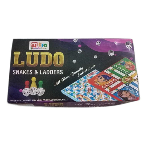 Jumbo Ludo Snakes And Ladders Game - High Quality Materials, 9 Inch Size, Multicolor Design | Ideal For Indoor Fun, Cognitive Skill Development, And Social Interaction