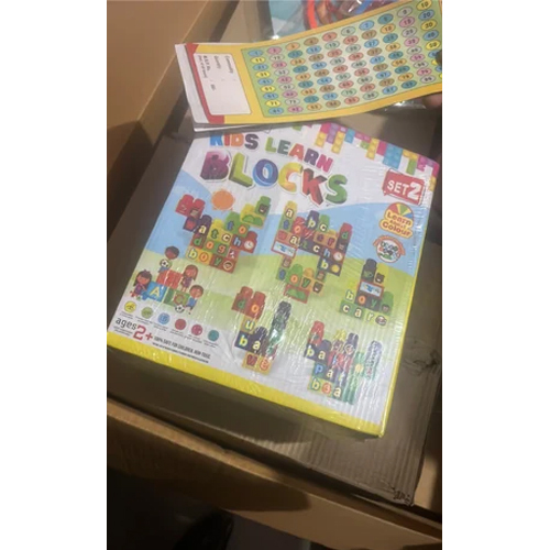Kids Learning Block - High-quality Plastic, Various Sizes , Multicolor Educational Blocks For Learning Shapes, Colors, Numbers, And Letters