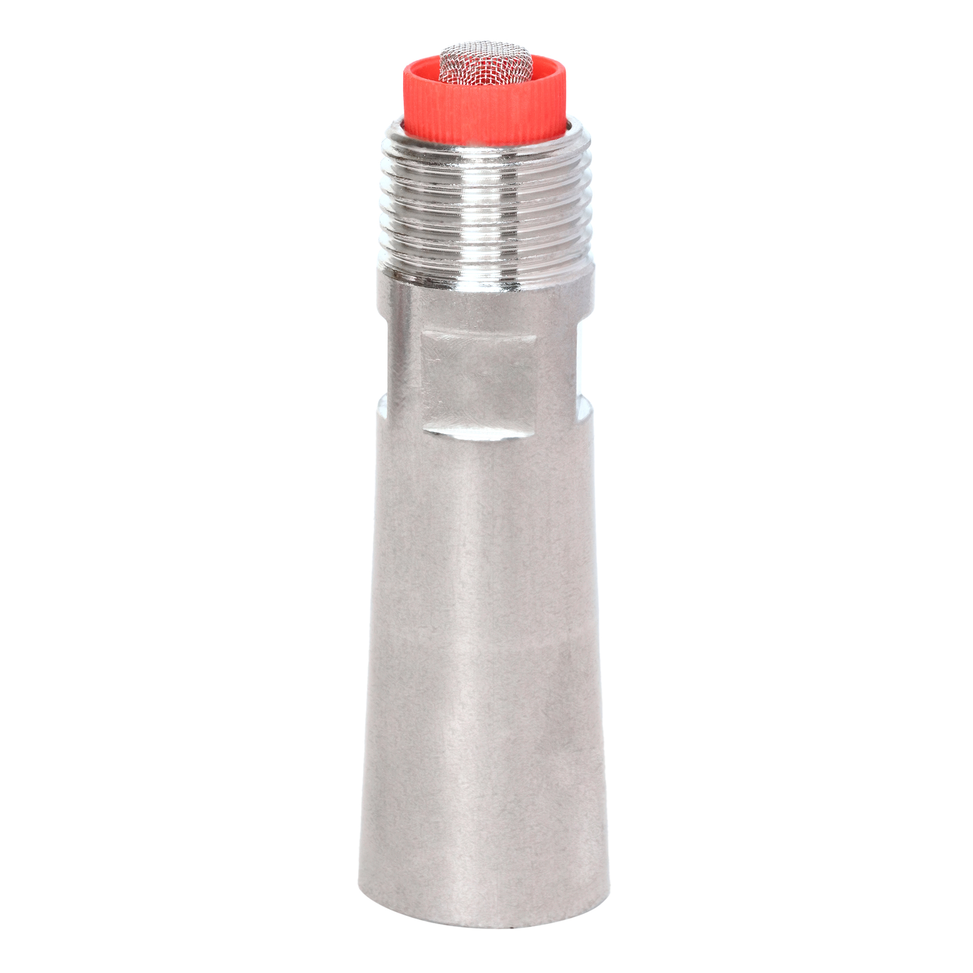 Pig Water Nipple With Button (Filter Red Cap) - Steel, Standard Size, Gray | Automatic Drinker For Optimal Water Flow & Reduced Contamination