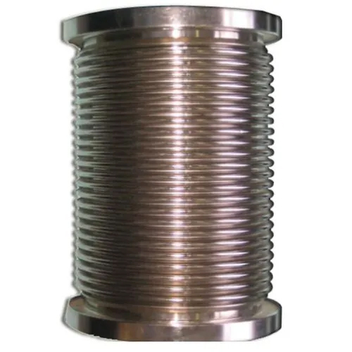 SS Corrugated Bellow Hose - Stainless Steel, 1" to 12" Size, Silver Color | Industrial Cylindrical Design