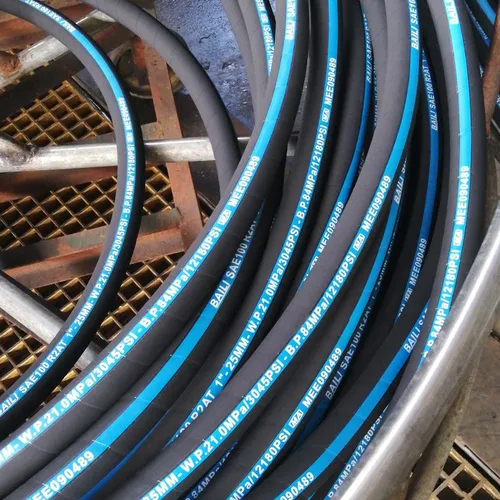 High Pressure Hose Pipe - 3 Meters Long, Black | Industrial Use, Durable Performance