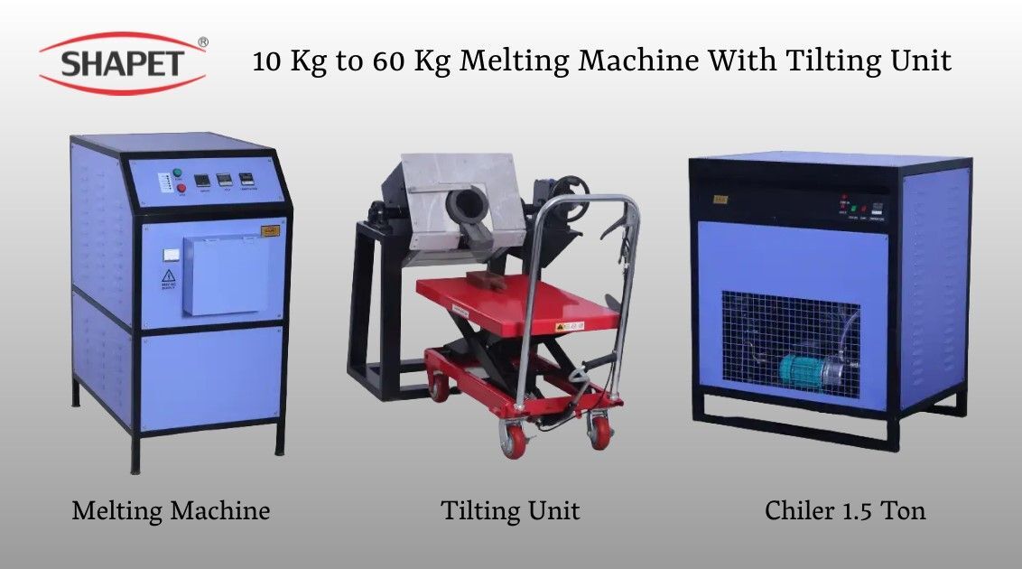 Induction Based Gold Melting Machine 10 Kg. With Tilting Unit Capacity: 8 Kg/hr