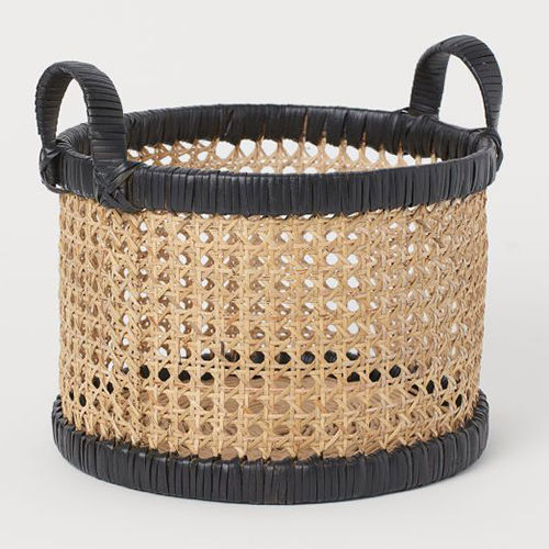 Brown-Black Cane Webbing Basket