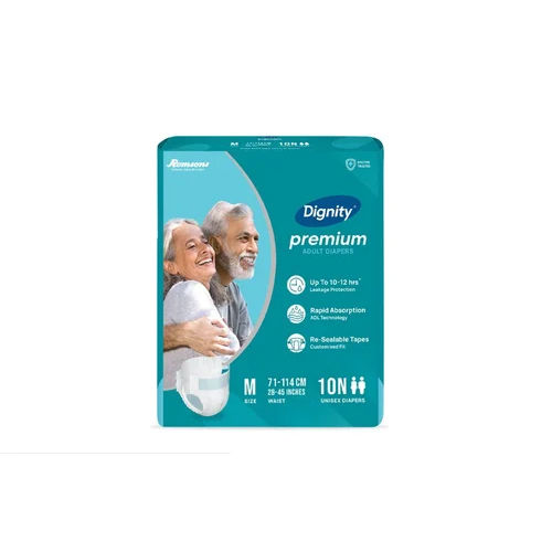 White Dignity Premium Adult Diapers Medium