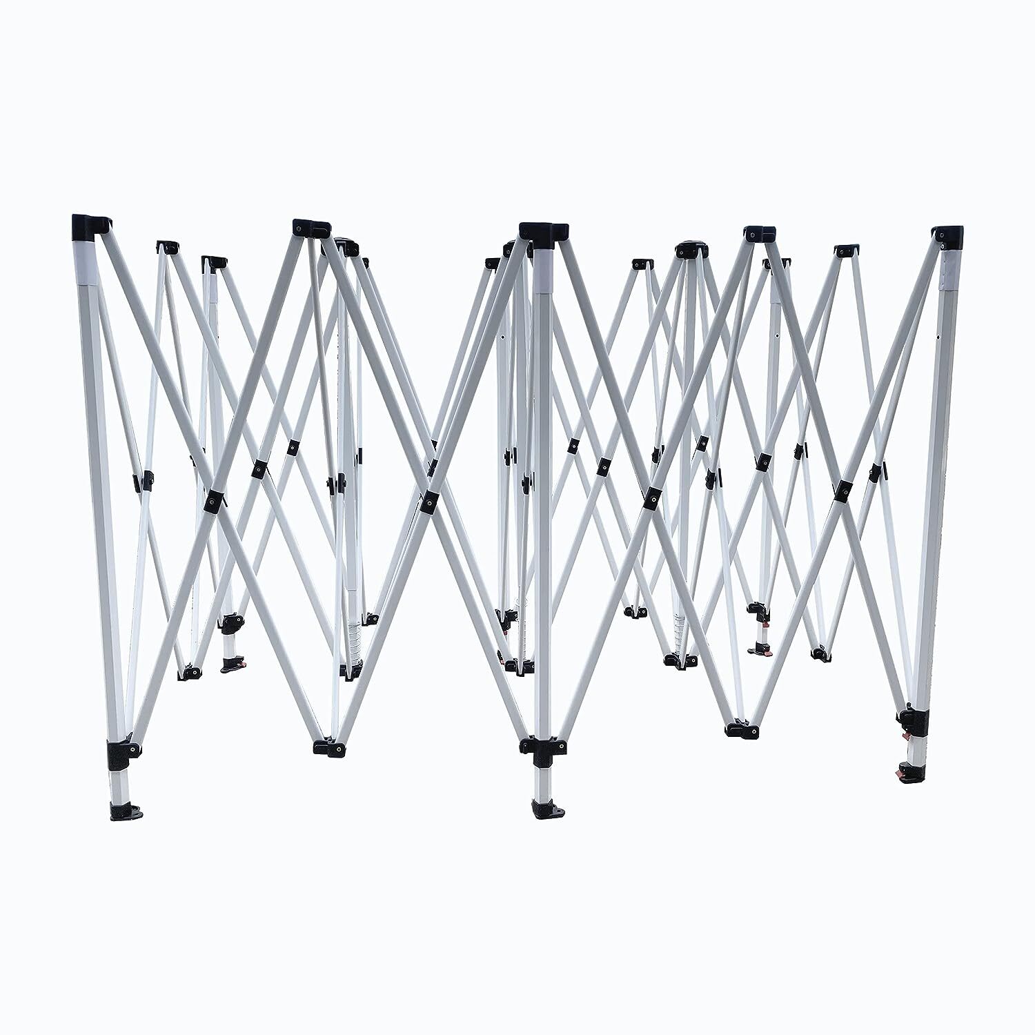 7 Star Decor Waterproof Foldable Canopy Tent - 900d Polyester Fabric, 3x6m (10x20ft), Blue | Heavy-duty Outdoor Party, Garden & Promotional Advertisement Shelter With 3 Side Covers