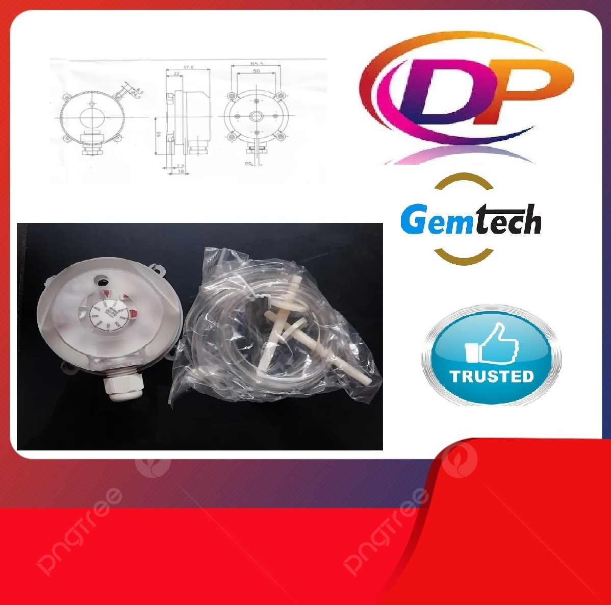 Gemtech Differential Pressure Switch 930.8x
