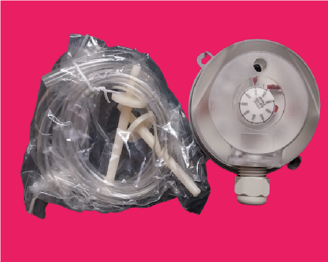 Gemtech Model 930.85 Range 500 - 2500 Pa Differential Pressure Switch - Color: Gray