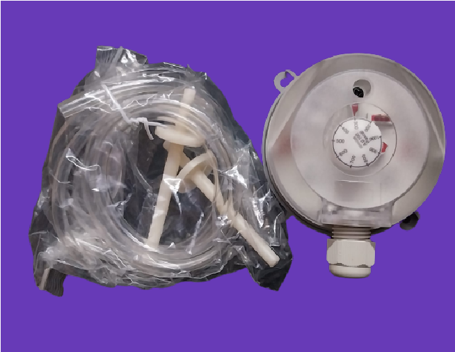 Gemtech Model 930.85 Range 500 - 2500 Pa Differential Pressure Switch - Color: Gray