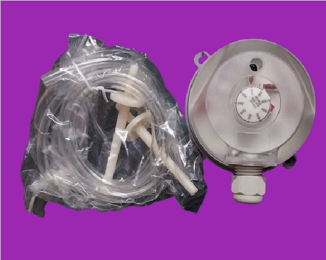 Gemtech Model 930.85 Range 500 - 2500 Pa Differential Pressure Switch - Color: Gray