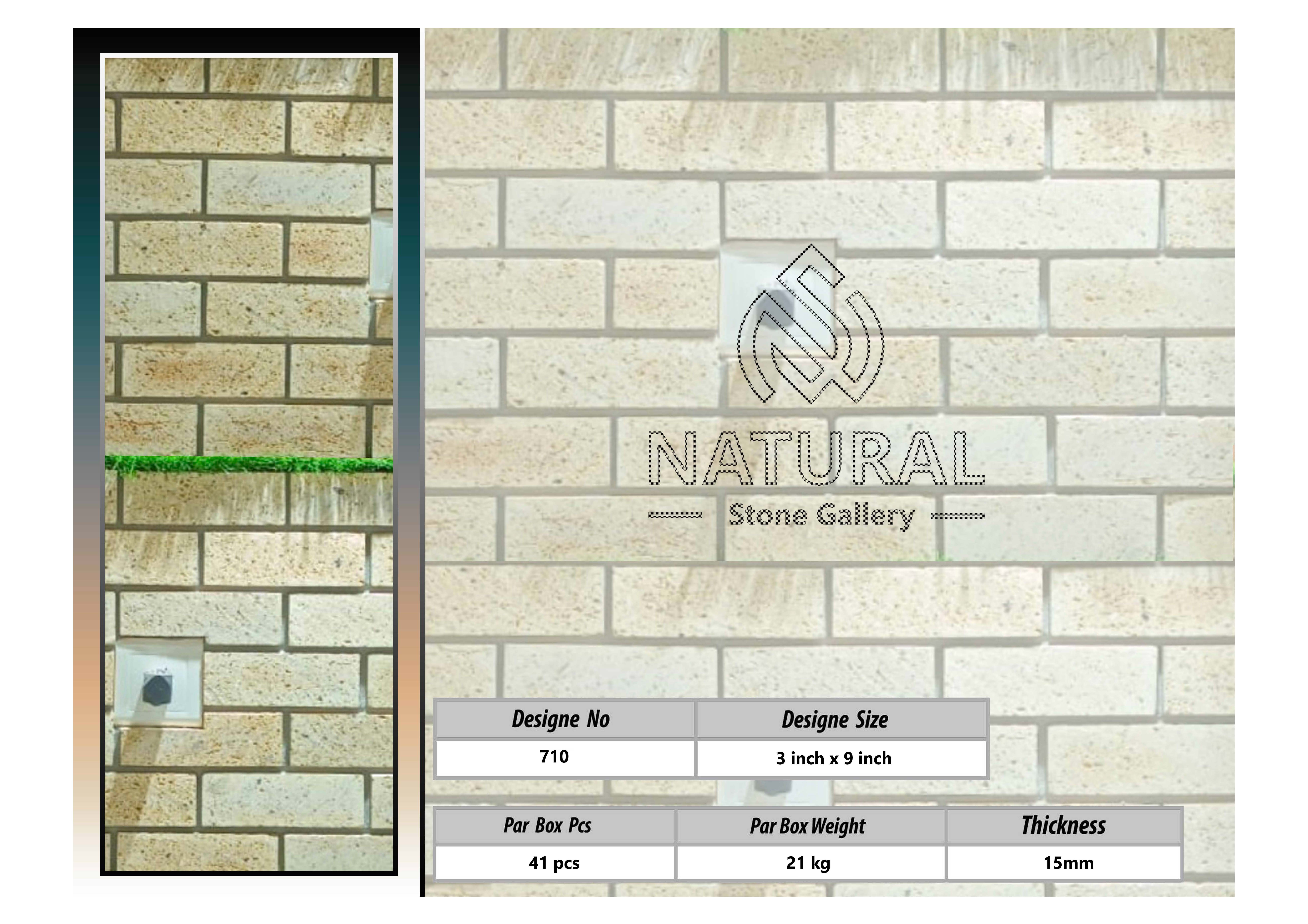 Natural Wall Cladding - Clay Brick, Variable Dimensions, Reddish Brown Color, 27 Kg Weight | Durable, Weatherproof, Easy Install, Natural Aesthetic