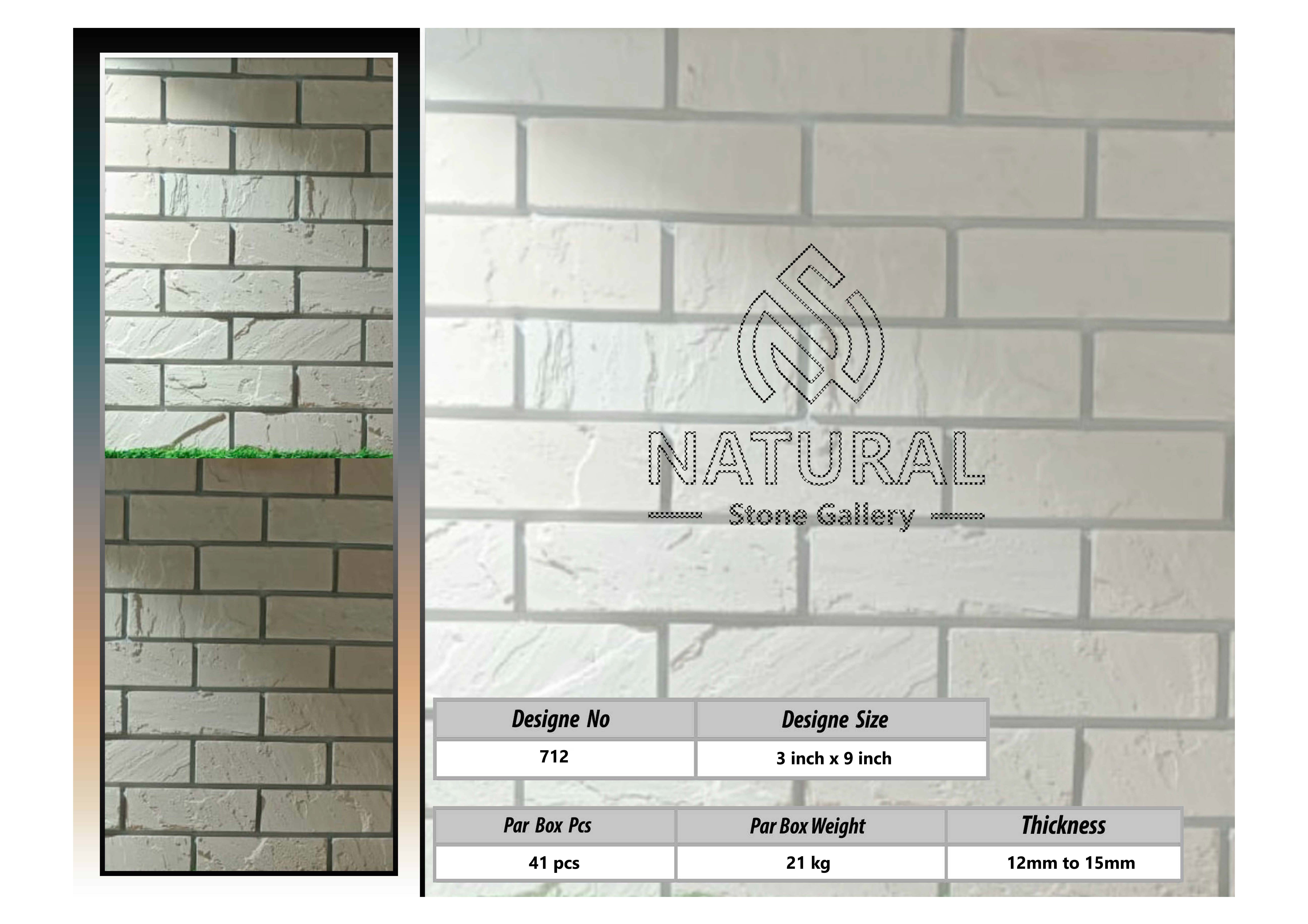Natural Wall Cladding - Clay Brick, Variable Dimensions, Reddish Brown Color, 27 Kg Weight | Durable, Weatherproof, Easy Install, Natural Aesthetic