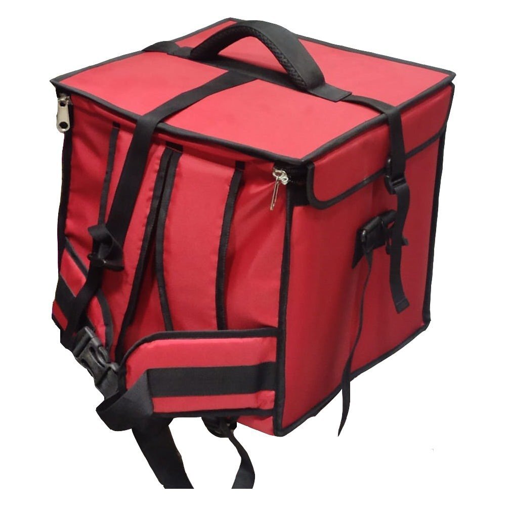 Delivery Bag - Pvc, 14"x14"x14" | Comfy Adjustable Shoulder Strap, 2 Internal Pouches, Spacious Compartment, 2 Outer Pockets