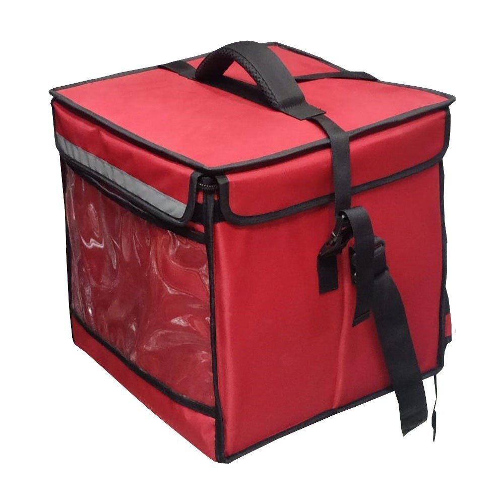 Delivery Bag - Pvc, 14"x14"x14" | Comfy Adjustable Shoulder Strap, 2 Internal Pouches, Spacious Compartment, 2 Outer Pockets