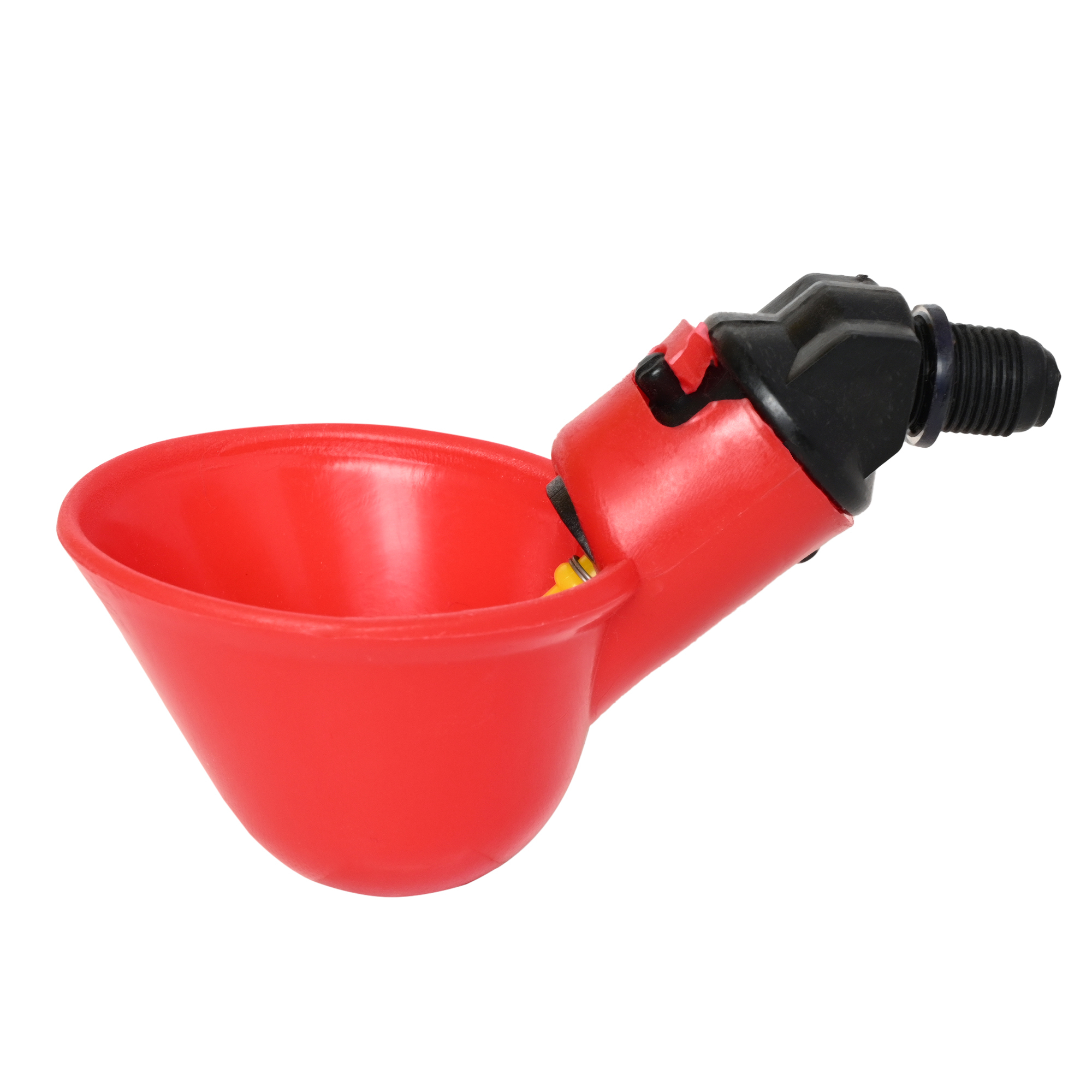 Poultry Water Drinker Nipple - Plastic Material, Red Color | Efficient Drinker Type For Poultry With Easy-to-use Nipple Design