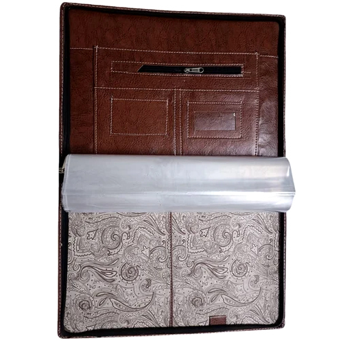 Plain Leather Document File Folder - Leather, Rectangular Design, Plain Style | High Quality For Office Use, Durable And Functional
