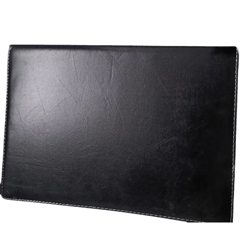 Black Leather Document File Folder - Leather Material, Various Sizes Available, Rectangular Shape, Elegant Black Color | High Quality Design For Office Use