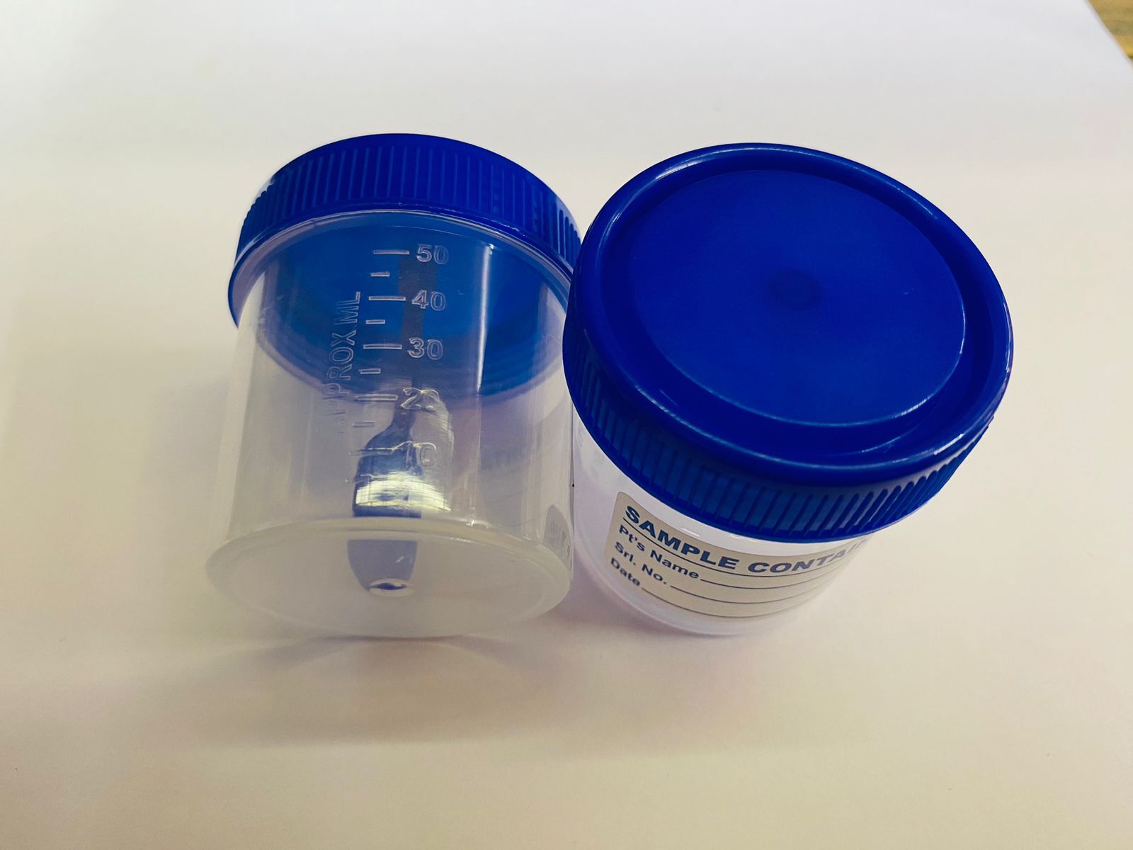 50 Ml Urine Container - Material: Plastic