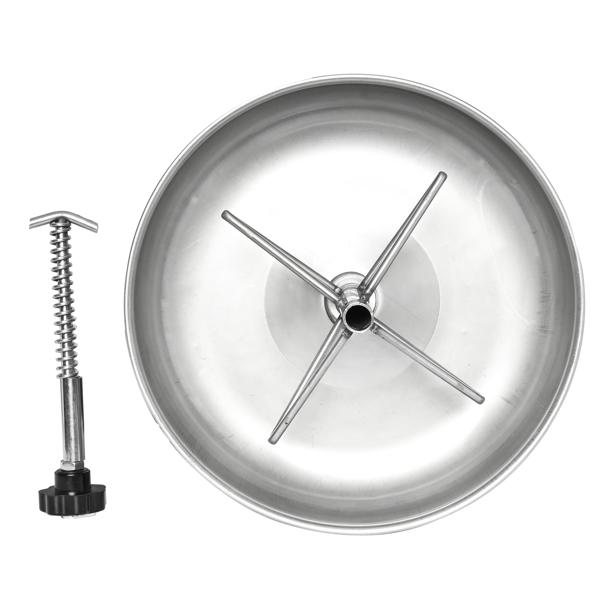 Ss Piglet Feeder - Steel | Gray, 800 Grams, Precision Feed Dispensing, Enhanced Feed Efficiency