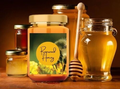 Rosewood Honey - 500g Glass Jar, Amber Color | 100% Pure Honey from Rosewood Trees for Baking, Spreading, and Beverages