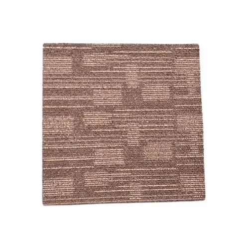 Modern Carpet Tiles - High-Quality Fiber | 800mm x 800mm Size, 6-8mm Thickness, Square Edge Pattern, Stylish Browns/Tans Colors