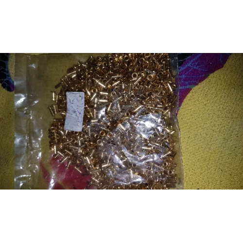 30-70 Brass Eyelets - Polished Gold Coated, Round Shape, 2-3 mm Diameter | Golden Plastic Pattern, Suitable for Various Applications